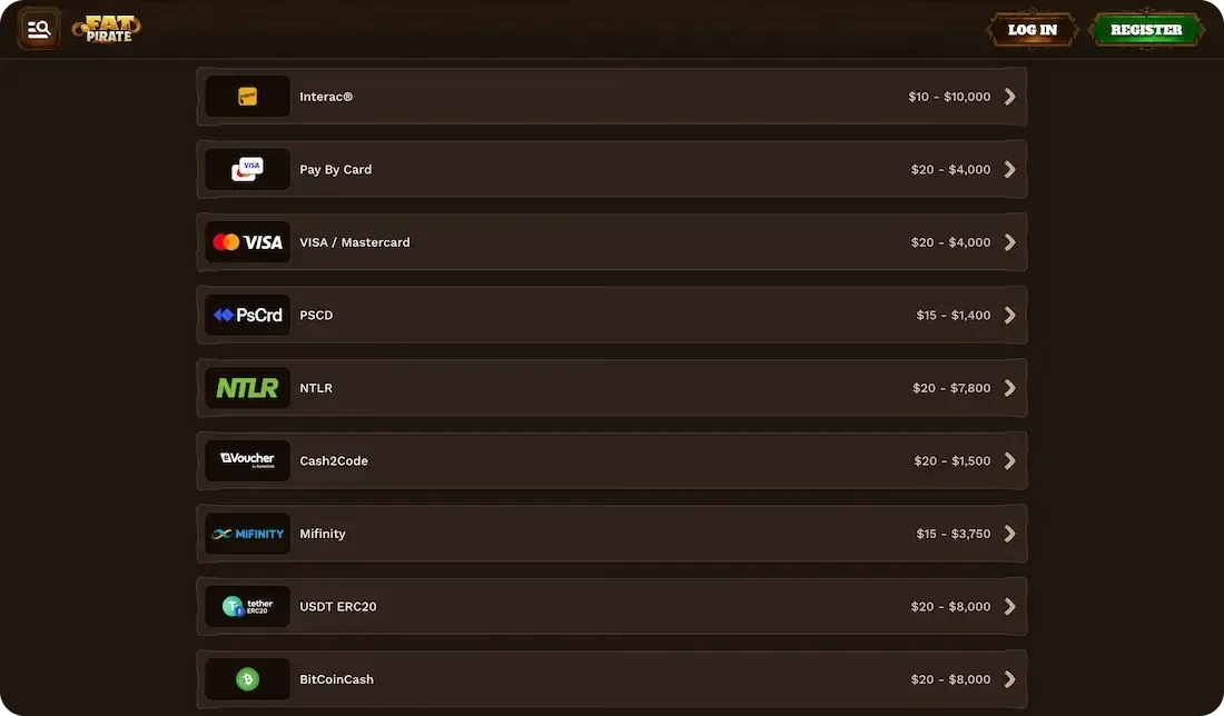 fatpirate casino payments