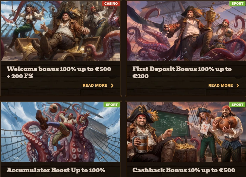 Fatpirate Casino Bonuses